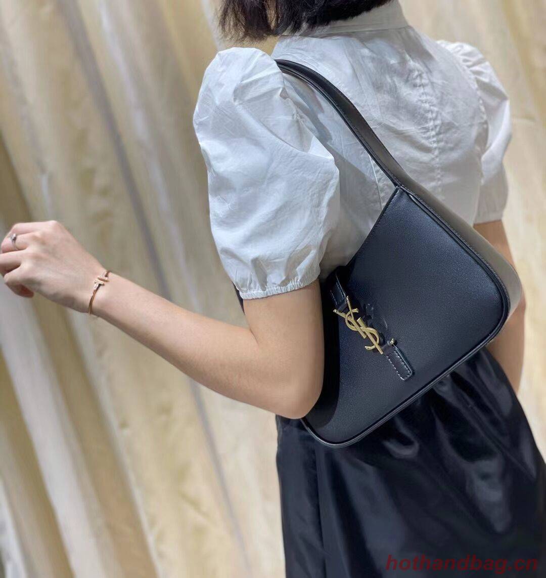 YSL LE 5 A 7 HOBO BAG IN SMOOTH LEATHER Y687228 black YSL LE 5 A 7 HOBO BAG IN SMOOTH LEATHER Y687228 black