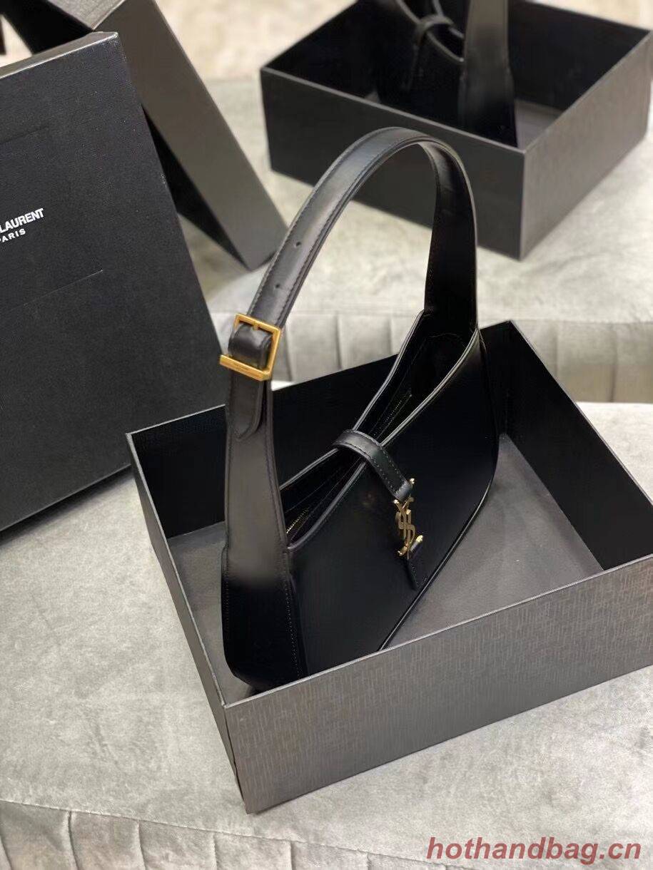 YSL LE 5 A 7 HOBO BAG IN SMOOTH LEATHER Y687228 black YSL LE 5 A 7 HOBO BAG IN SMOOTH LEATHER Y687228 black