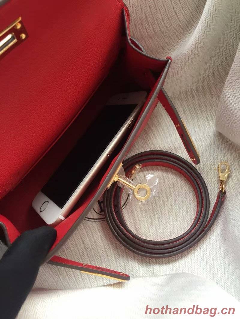 Hermes Kelly 19cm Shoulder Bags Epsom Leather KL19 Red Hermes Kelly 19cm Shoulder Bags Epsom Leather KL19 Red