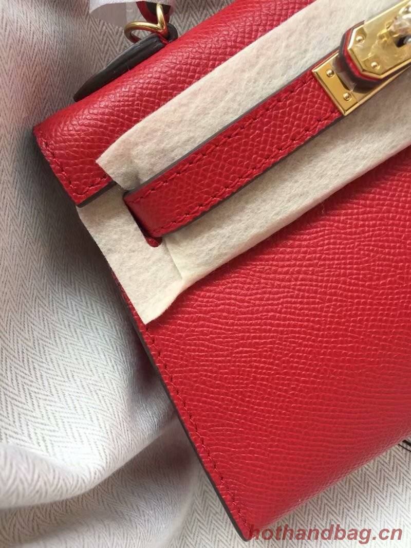 Hermes Kelly 19cm Shoulder Bags Epsom Leather KL19 Red Hermes Kelly 19cm Shoulder Bags Epsom Leather KL19 Red