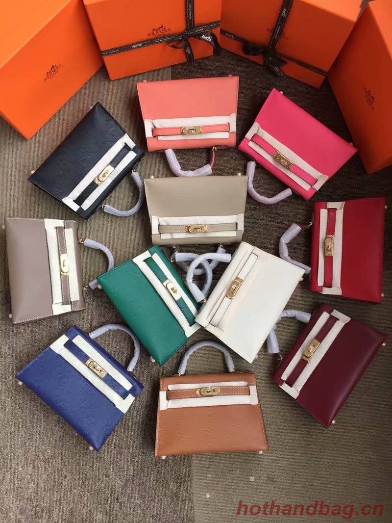 Hermes Kelly 19cm Shoulder Bags Epsom Leather KL19 Red Hermes Kelly 19cm Shoulder Bags Epsom Leather KL19 Red