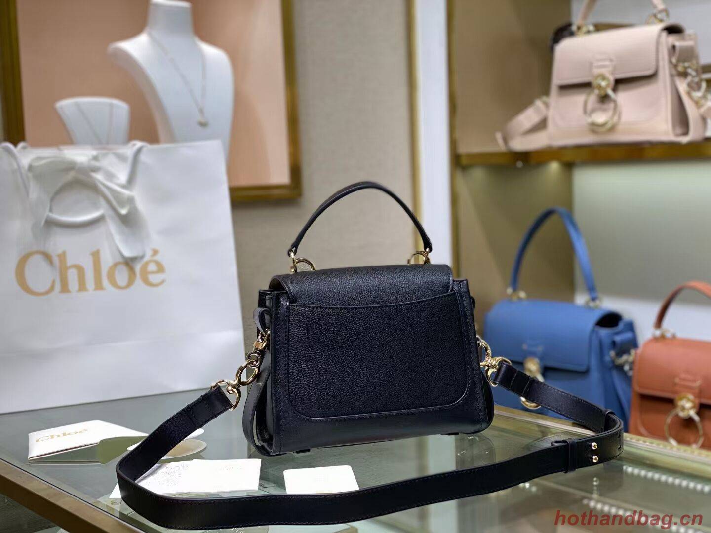 Chloe Original Calfskin Leather Bag C1143S black Chloe Original Calfskin Leather Bag C1143S black
