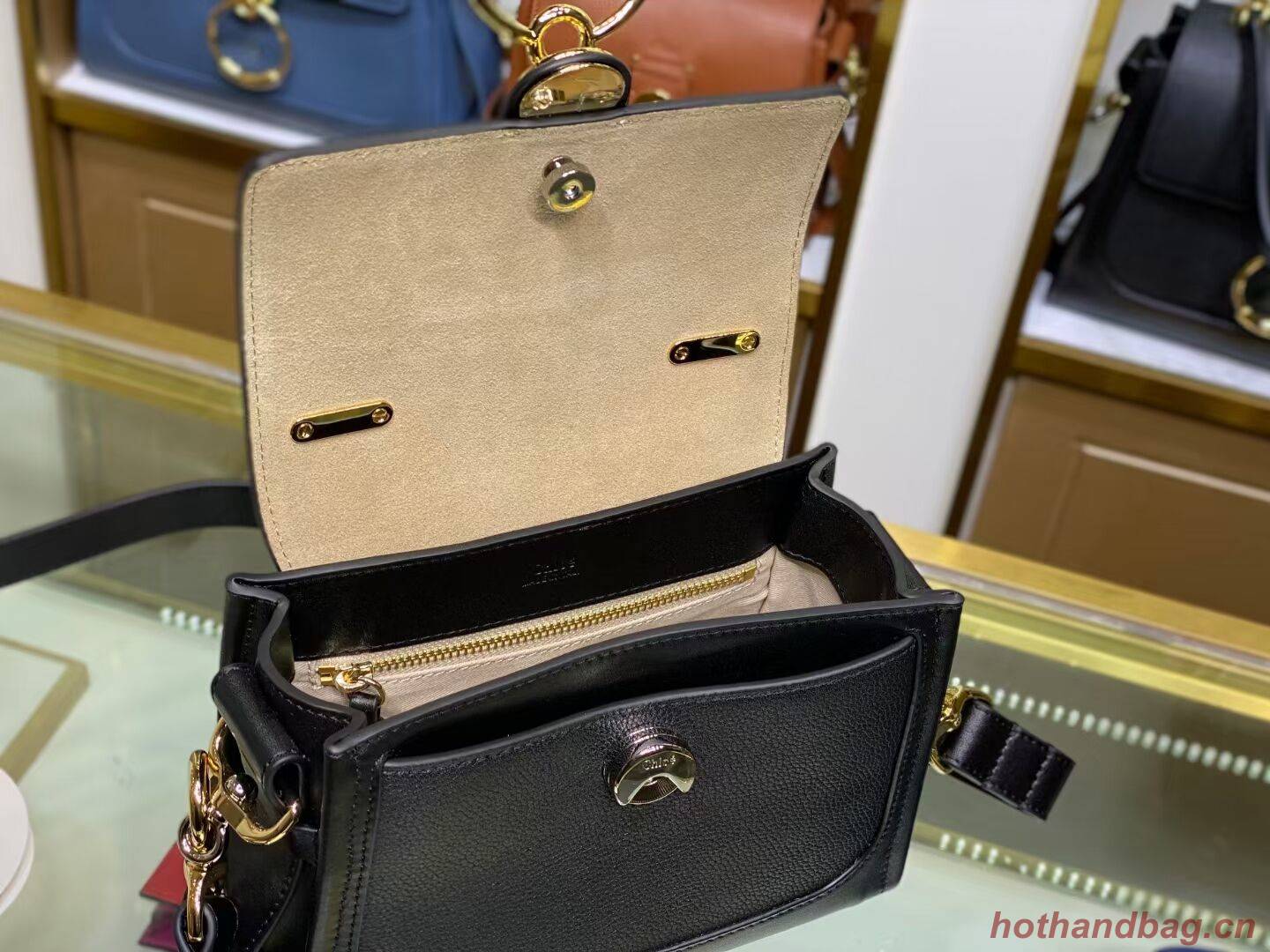 Chloe Original Calfskin Leather Bag C1143S black Chloe Original Calfskin Leather Bag C1143S black