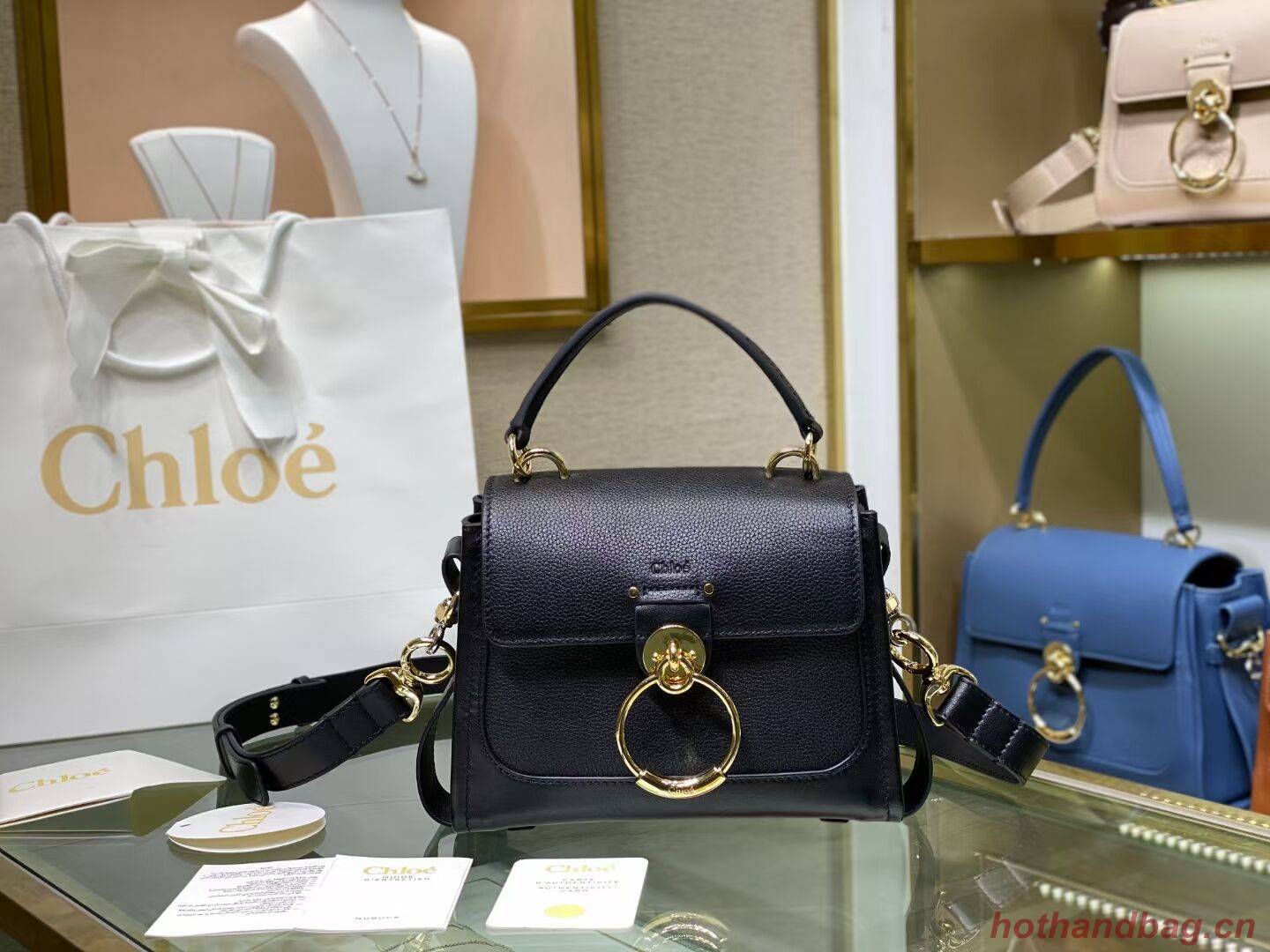Chloe Original Calfskin Leather Bag C1143S black Chloe Original Calfskin Leather Bag C1143S black