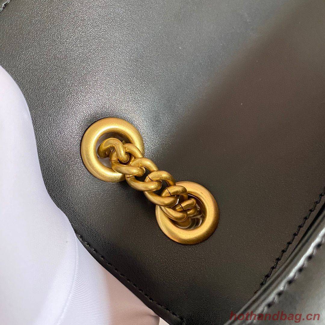 Gucci GG Marmont Original Leather matelasse shoulder bag 443497 Black Gucci GG Marmont Original Leather matelasse shoulder bag 443497 Black