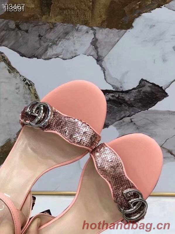 Gucci Leather Double G sandal GG1690TX-2 7CM height Gucci Leather Double G sandal GG1690TX-2 7CM height