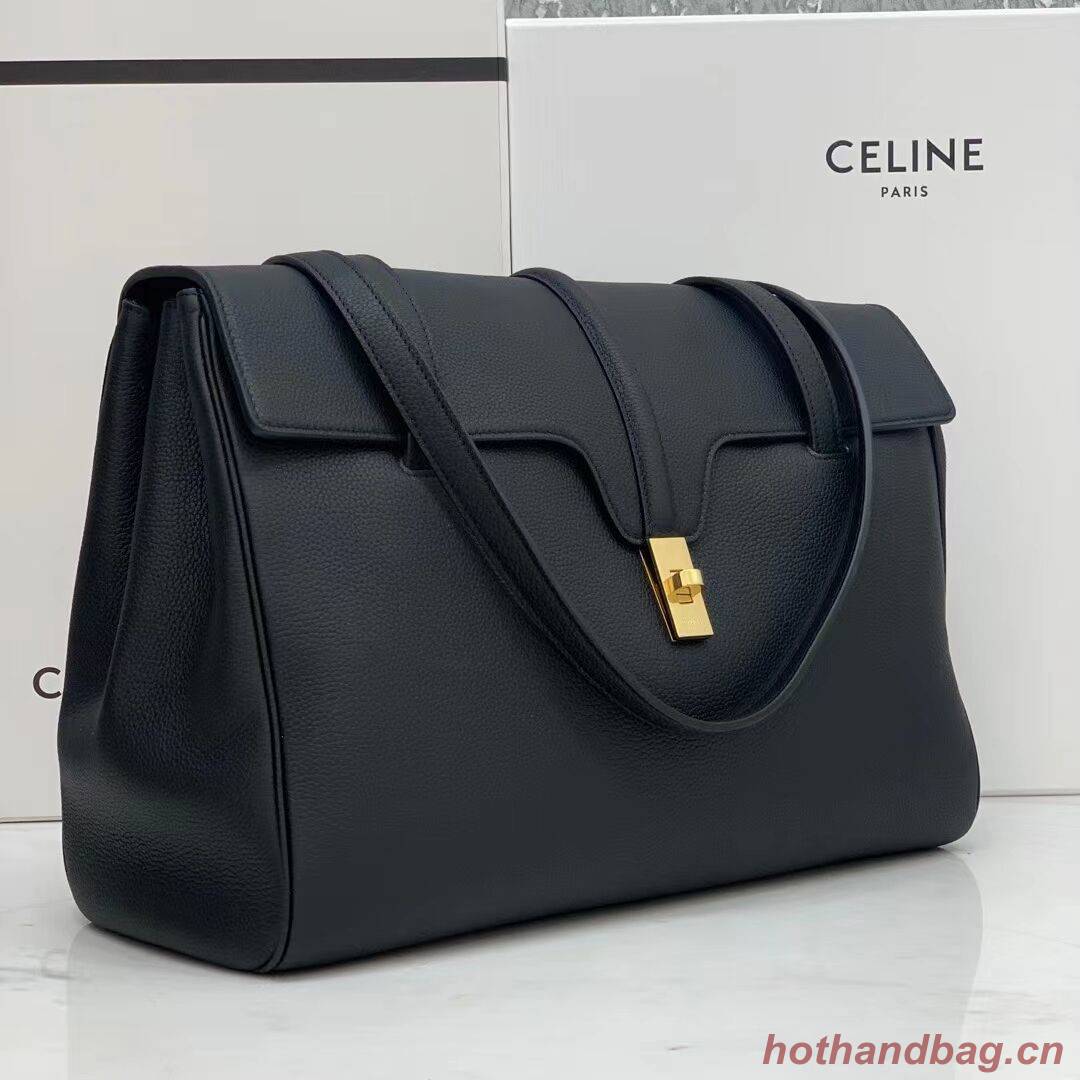 Celine MEDIUM SOFT 16 BAG IN SMOOTH CALFSKIN CR94043 black Celine MEDIUM SOFT 16 BAG IN SMOOTH CALFSKIN CR94043 black