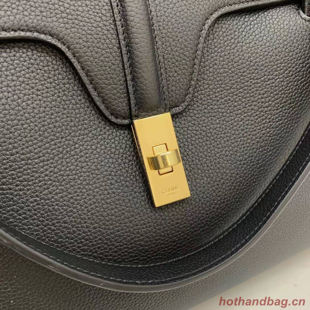 Celine MEDIUM SOFT 16 BAG IN SMOOTH CALFSKIN CR94043 black Celine MEDIUM SOFT 16 BAG IN SMOOTH CALFSKIN CR94043 black
