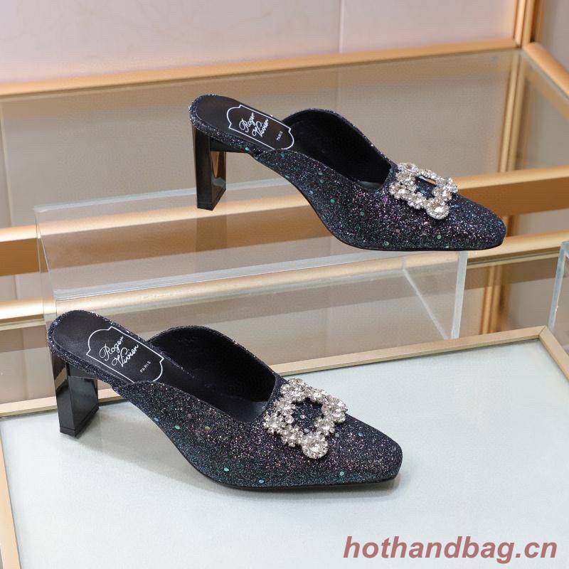 Roger Vivier 7.5CM Heels Shoes RV445MN Black Roger Vivier 7.5CM Heels Shoes RV445MN Black