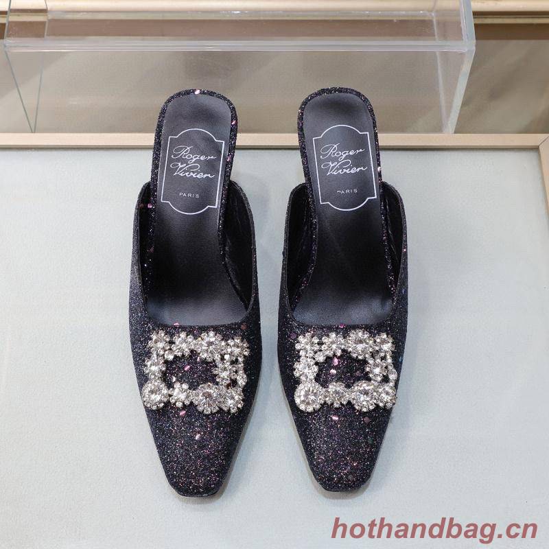 Roger Vivier 7.5CM Heels Shoes RV445MN Black Roger Vivier 7.5CM Heels Shoes RV445MN Black
