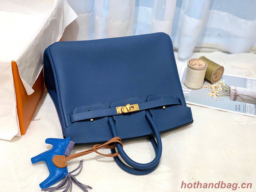 Hermes Birkin 25CM Togo Bag Original Leather H25E Dark Blue Hermes Birkin 25CM Togo Bag Original Leather H25E Dark Blue