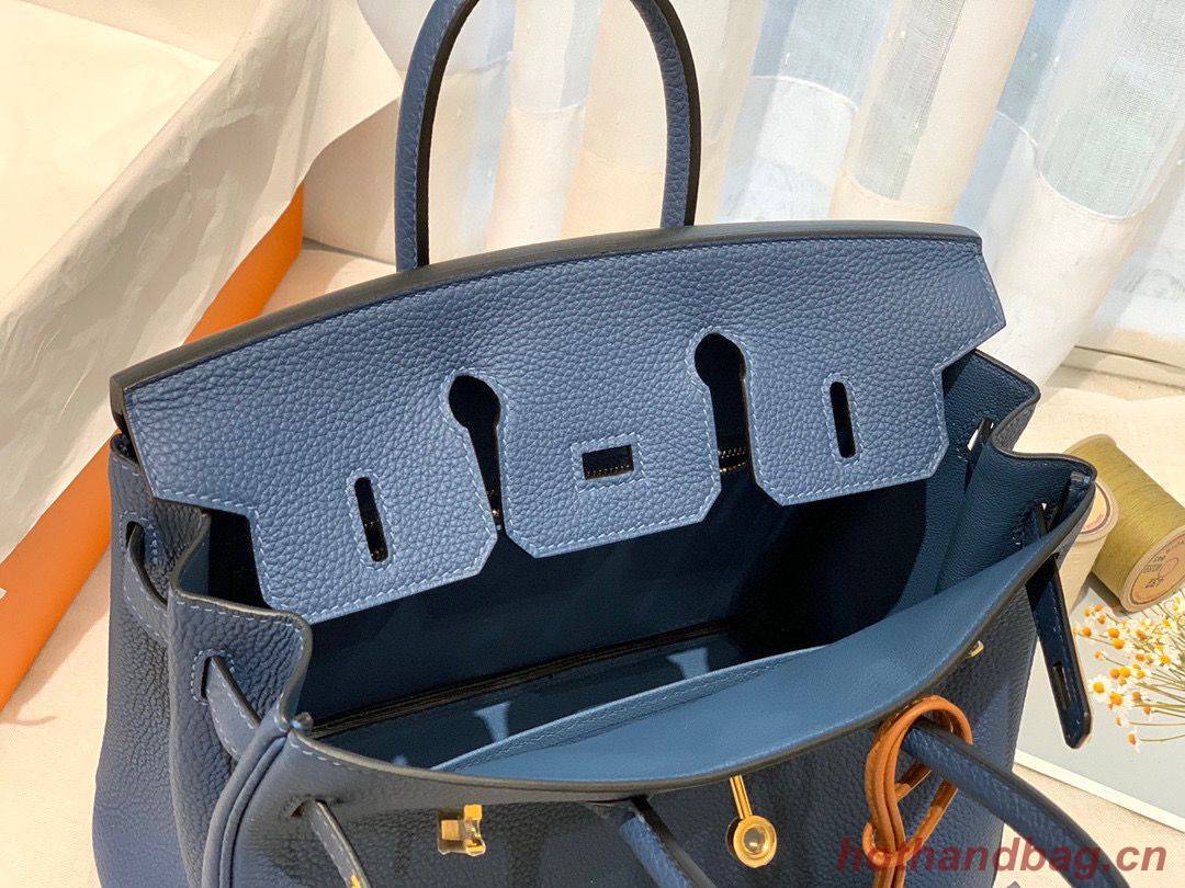 Hermes Birkin 25CM Togo Bag Original Leather H25E Dark Blue Hermes Birkin 25CM Togo Bag Original Leather H25E Dark Blue