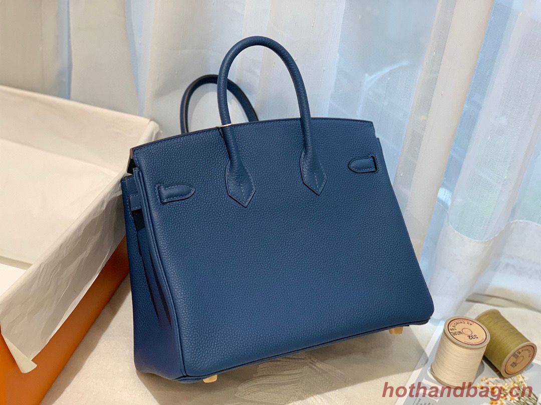 Hermes Birkin 25CM Togo Bag Original Leather H25E Dark Blue Hermes Birkin 25CM Togo Bag Original Leather H25E Dark Blue