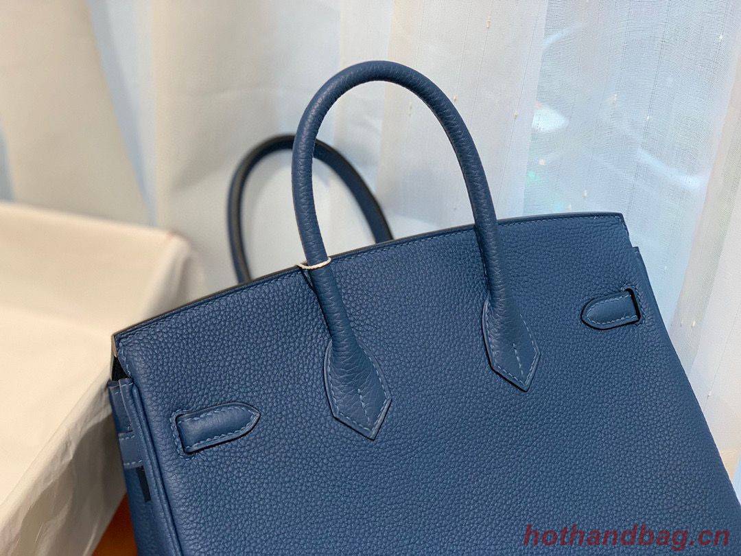 Hermes Birkin 25CM Togo Bag Original Leather H25E Dark Blue Hermes Birkin 25CM Togo Bag Original Leather H25E Dark Blue