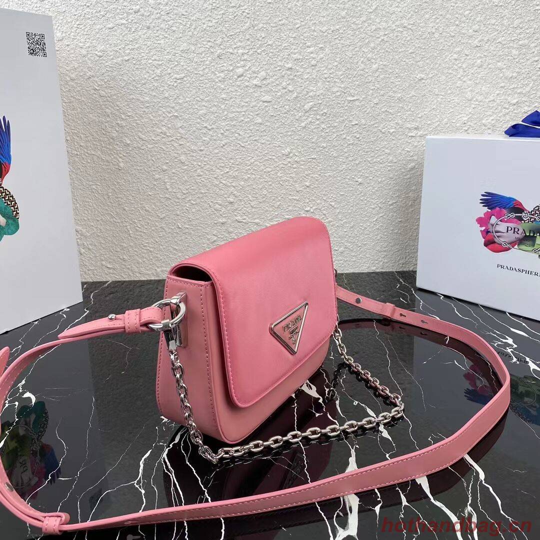 Prada Small brushed leather shoulder bag 1BA263 pink Prada Small brushed leather shoulder bag 1BA263 pink