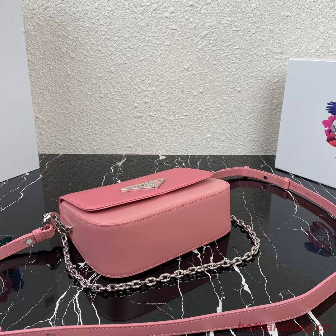 Prada Small brushed leather shoulder bag 1BA263 pink Prada Small brushed leather shoulder bag 1BA263 pink
