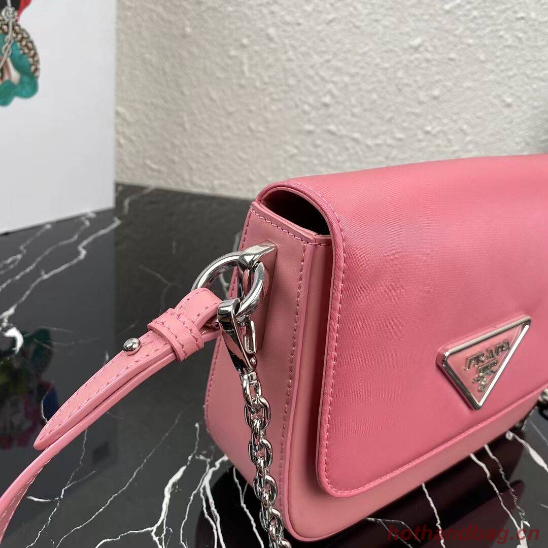 Prada Small brushed leather shoulder bag 1BA263 pink Prada Small brushed leather shoulder bag 1BA263 pink
