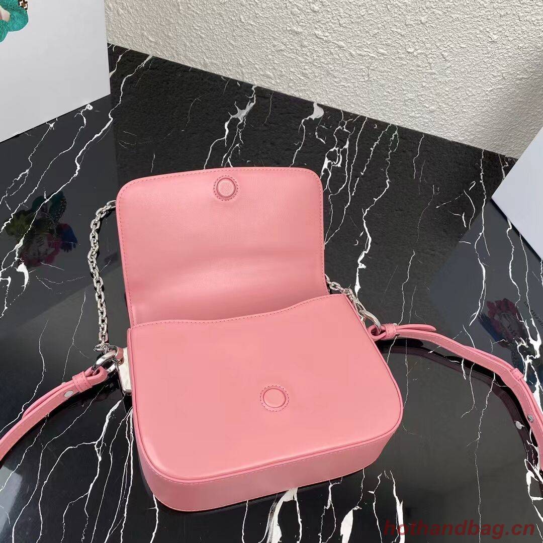 Prada Small brushed leather shoulder bag 1BA263 pink Prada Small brushed leather shoulder bag 1BA263 pink