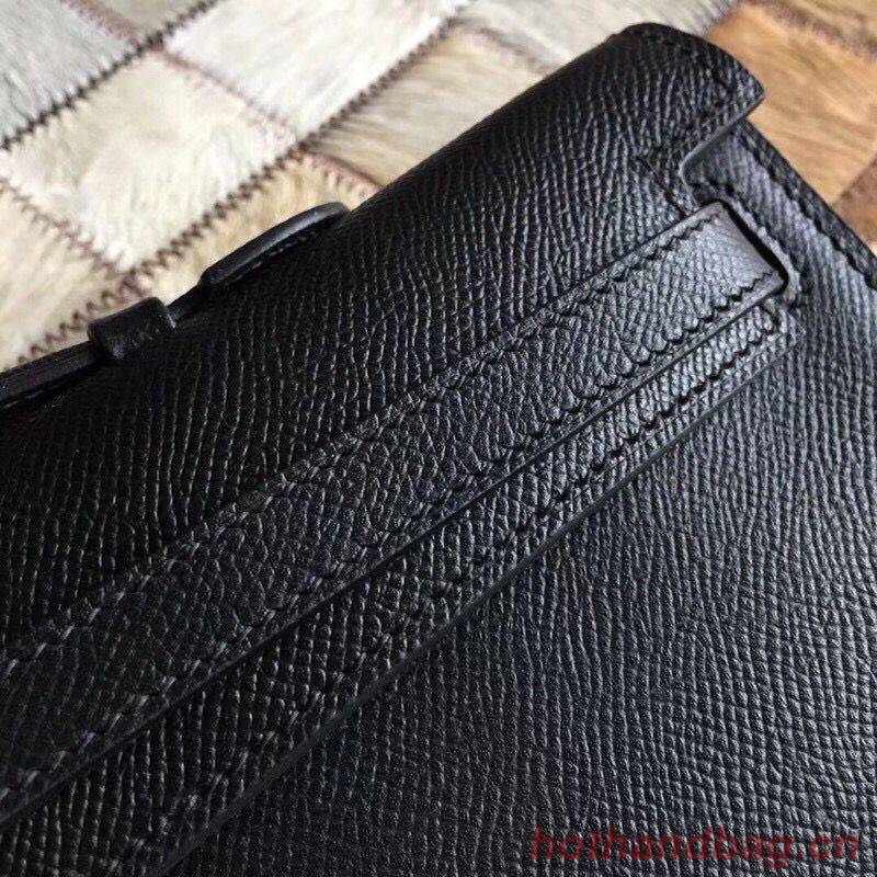 Hermes Kelly 31cm Clutch Original Epsom Leather KL31 Black Hermes Kelly 31cm Clutch Original Epsom Leather KL31 Black