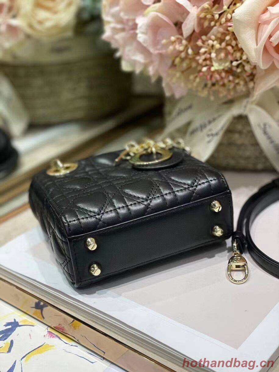 MICRO DIORAMOUR LADY DIOR BAG black Cannage Lambskin with Heart Motif S0856ON MICRO DIORAMOUR LADY DIOR BAG black Cannage Lambskin with Heart Motif S0856ON