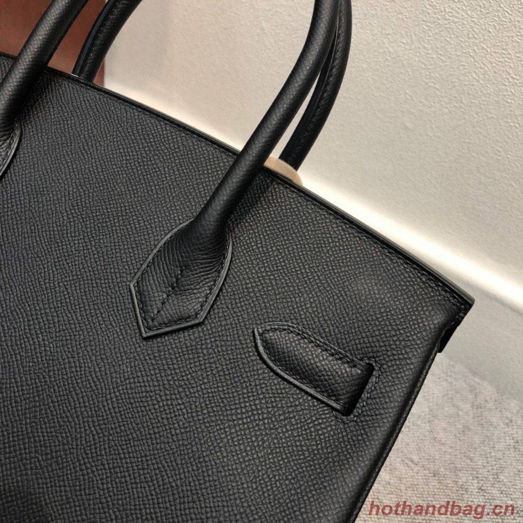 Hermes Birkin Bag Original Epsom Leather 30CM 17825 Black Hermes Birkin Bag Original Epsom Leather 30CM 17825 Black