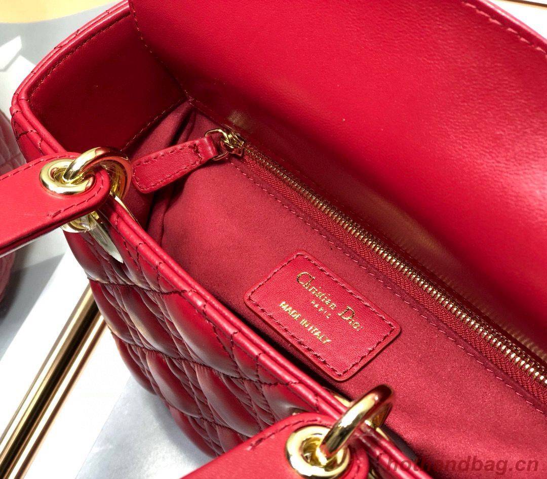 LADY DIOR MY ABCDIOR BAG Cannage Lambskin M0538O Red LADY DIOR MY ABCDIOR BAG Cannage Lambskin M0538O Red