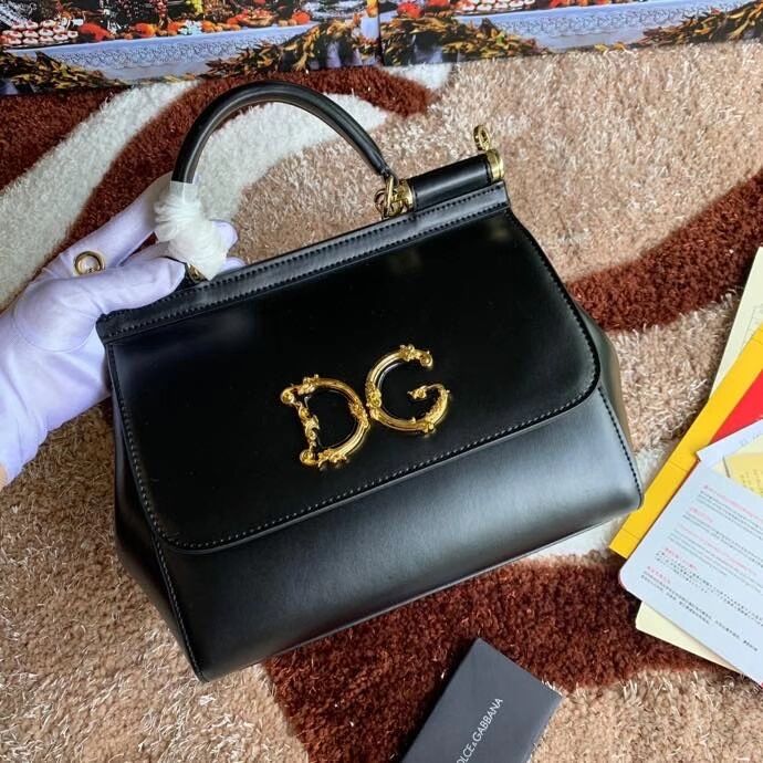 Dolce & Gabbana Origianl Leather Shoulder Bag 5157 black Dolce & Gabbana Origianl Leather Shoulder Bag 5157 black