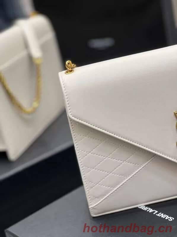 YSL GABY CHAIN BAG IN VINTAGE LAMBSKIN 668864 white YSL GABY CHAIN BAG IN VINTAGE LAMBSKIN 668864 white