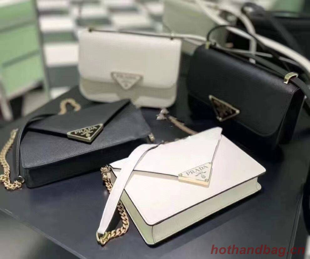 Prada Saffiano leather Identity shoulder bag 1BN320 black Prada Saffiano leather Identity shoulder bag 1BN320 black