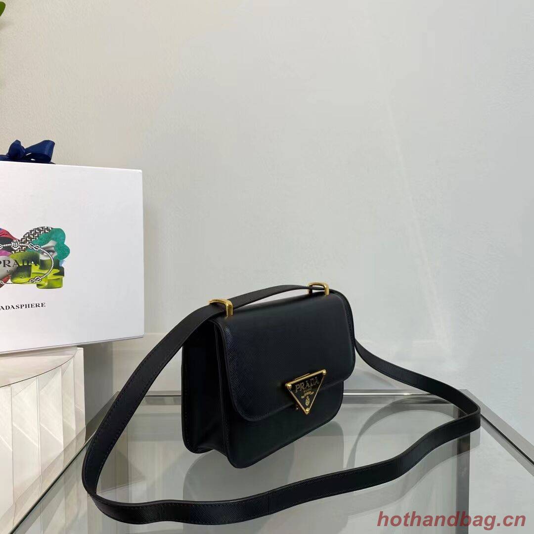 Prada Saffiano leather Identity shoulder bag 1BN320 black Prada Saffiano leather Identity shoulder bag 1BN320 black
