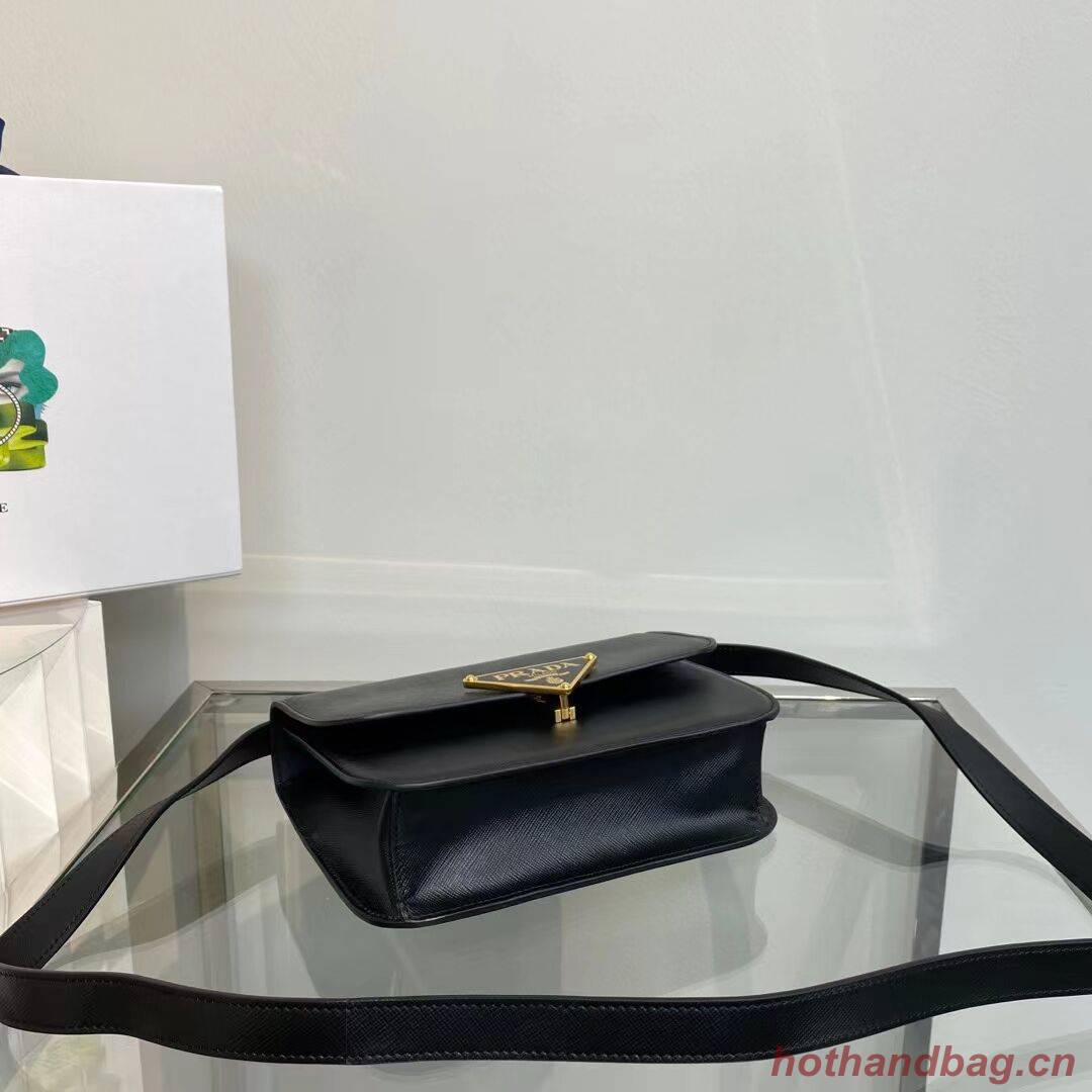 Prada Saffiano leather Identity shoulder bag 1BN320 black Prada Saffiano leather Identity shoulder bag 1BN320 black