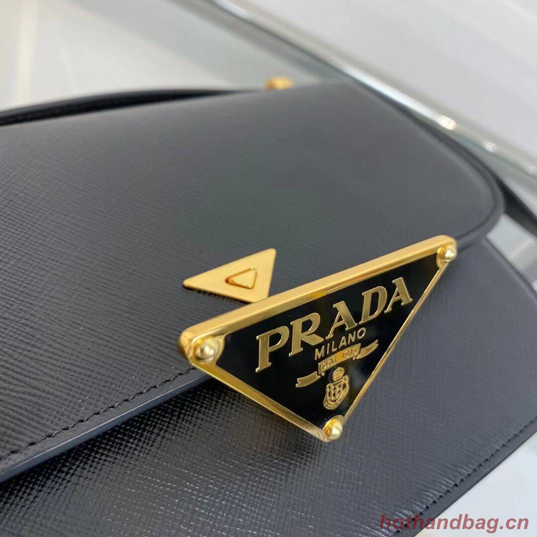 Prada Saffiano leather Identity shoulder bag 1BN320 black Prada Saffiano leather Identity shoulder bag 1BN320 black