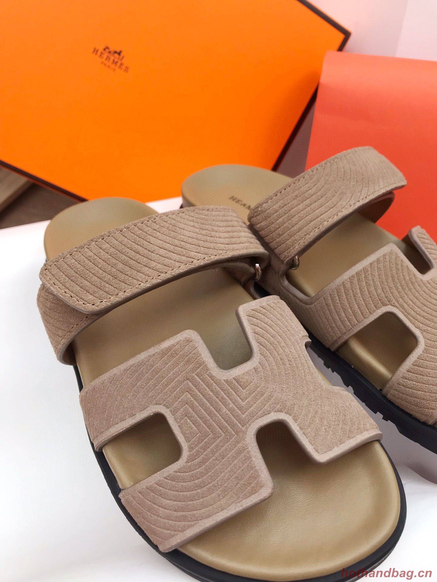 Hermes Shoes 2022 Gray Chypre sandals HM63920 Hermes Shoes 2022 Gray Chypre sandals HM63920