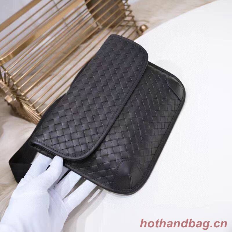 Bottega Veneta Original Leather Mens Chest Bag 6801-4 Black Bottega Veneta Original Leather Mens Chest Bag 6801-4 Black