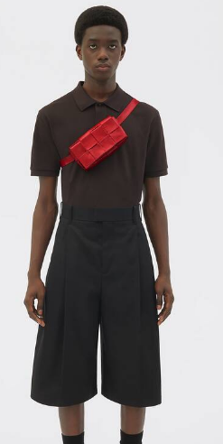 Bottega Veneta CASSETTE Mini intreccio leather belt bag 651053 TOMATO Bottega Veneta CASSETTE Mini intreccio leather belt bag 651053 TOMATO