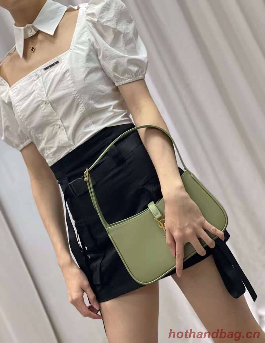 YSL LE 5 A 7 HOBO BAG IN SMOOTH LEATHER Y687228 PISTACHE YSL LE 5 A 7 HOBO BAG IN SMOOTH LEATHER Y687228 PISTACHE