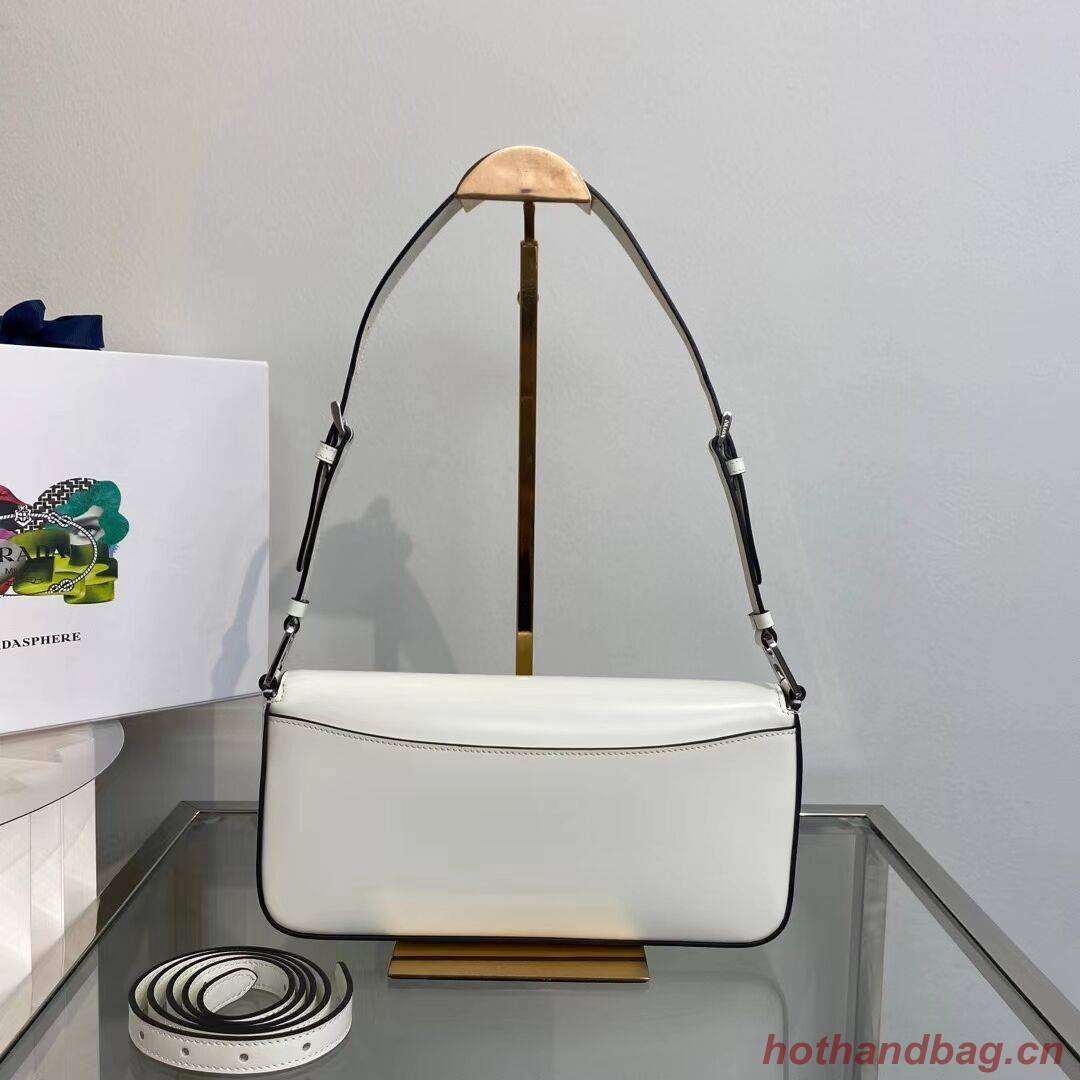 Prada Brushed leather Prada Femme bag 1BD323 White Prada Brushed leather Prada Femme bag 1BD323 White