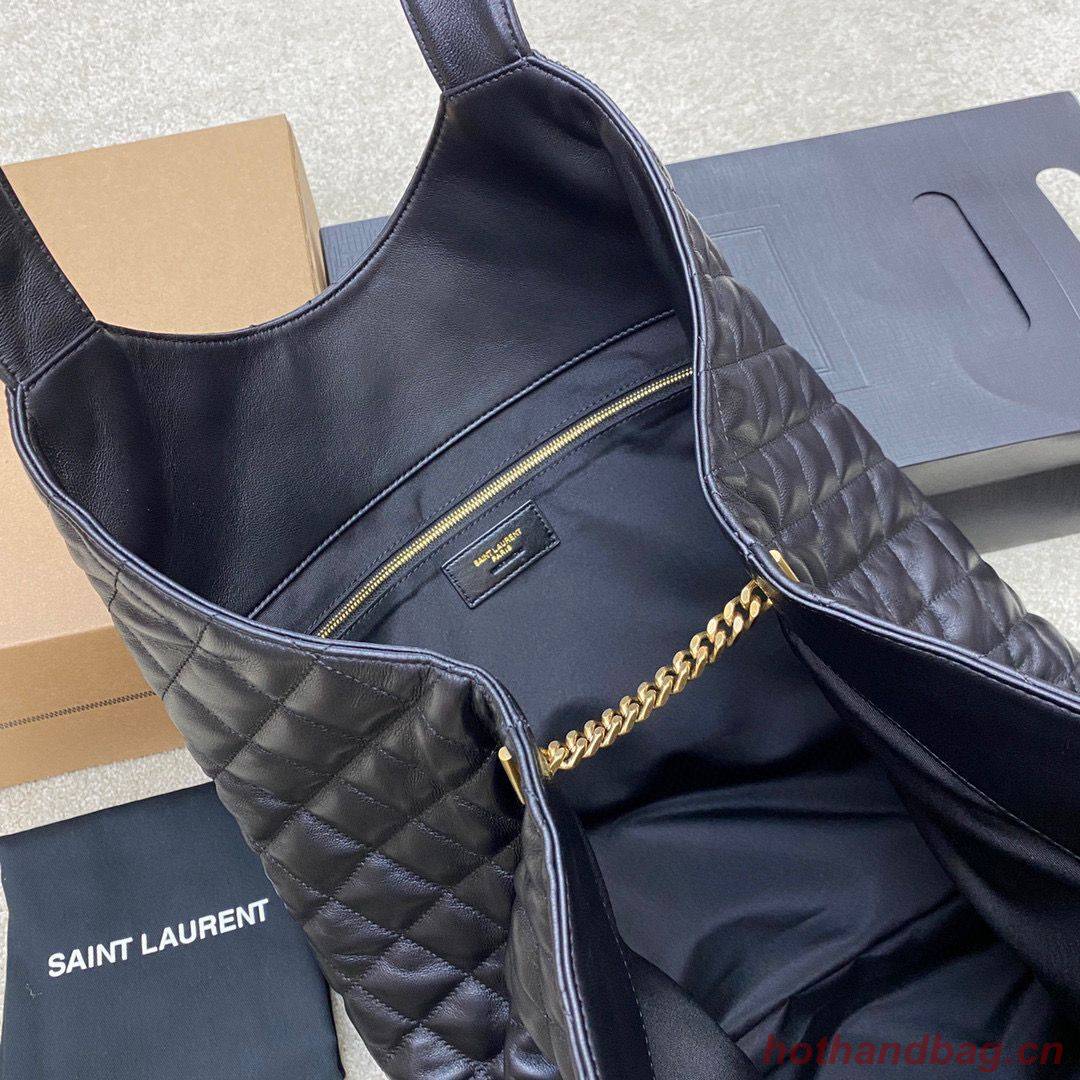 Yves Saint Laurent ICARE MAXI SHOPPING BAG IN QUILTED LAMBSKIN 698651 Black Yves Saint Laurent ICARE MAXI SHOPPING BAG IN QUILTED LAMBSKIN 698651 Black