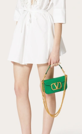 VALENTINO GARAVANI MINI LOCO Calf leather Shoulder Bag 1W2B0K green VALENTINO GARAVANI MINI LOCO Calf leather Shoulder Bag 1W2B0K green