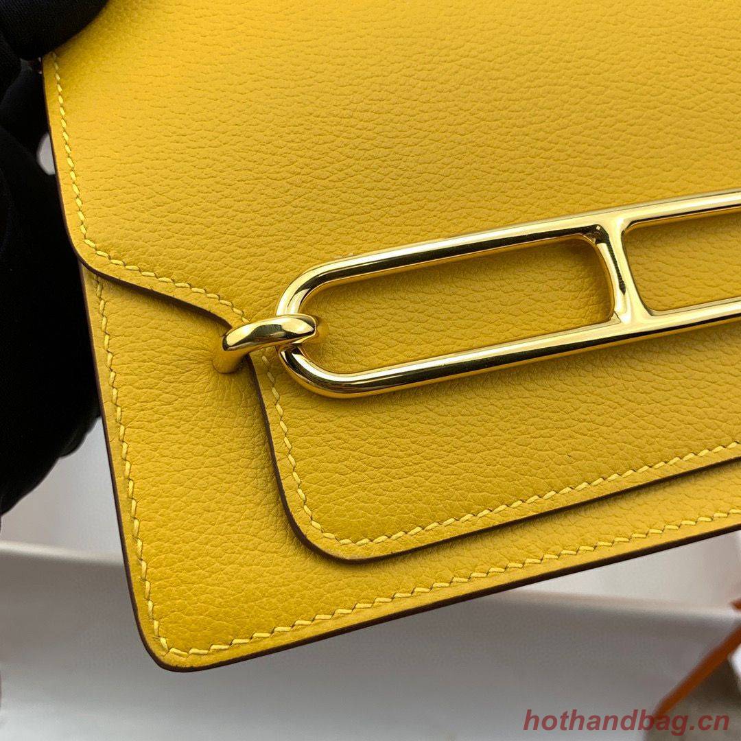 Hermes Roulis 19cm Evercolor 9D H9003 Yellow Gold Hermes Roulis 19cm Evercolor 9D H9003 Yellow Gold