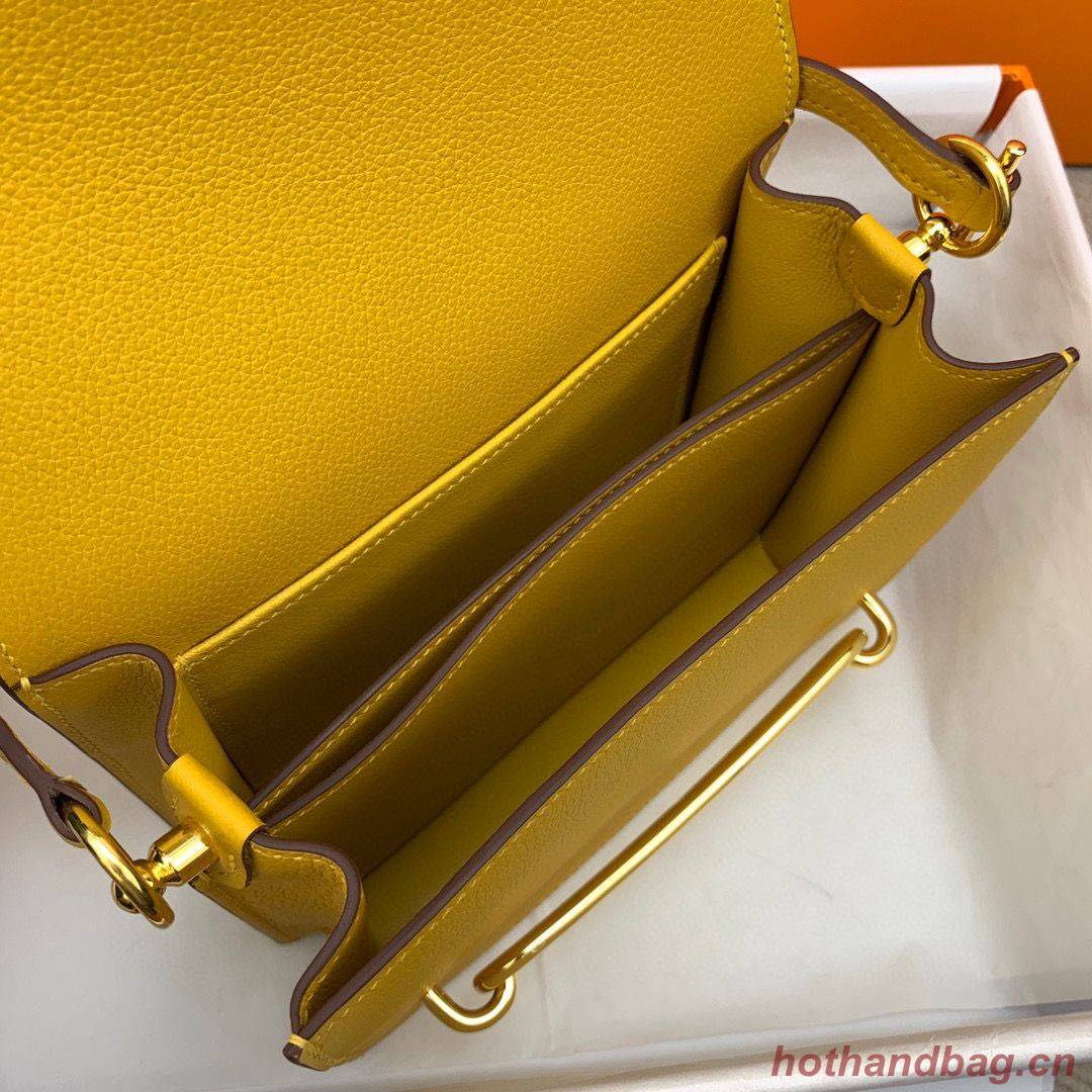 Hermes Roulis 19cm Evercolor 9D H9003 Yellow Gold Hermes Roulis 19cm Evercolor 9D H9003 Yellow Gold