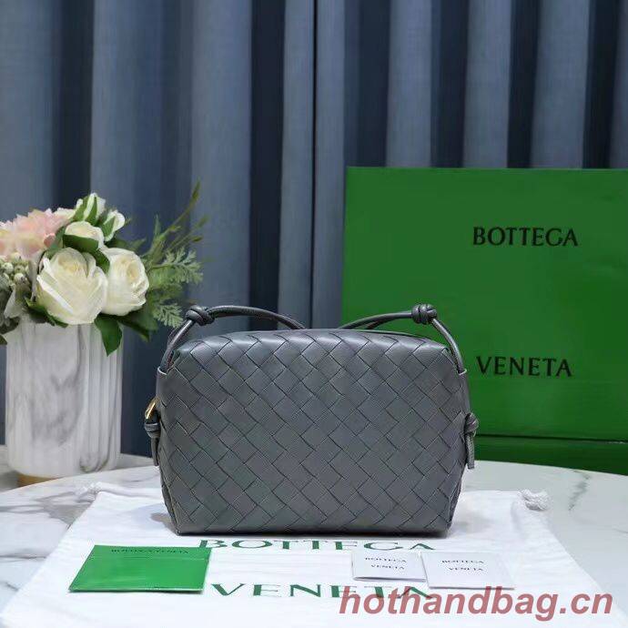 Bottega Veneta Small intrecciato leather cross-body bag 680255 Gray Bottega Veneta Small intrecciato leather cross-body bag 680255 Gray