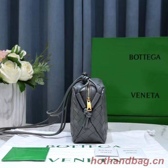 Bottega Veneta Small intrecciato leather cross-body bag 680255 Gray Bottega Veneta Small intrecciato leather cross-body bag 680255 Gray
