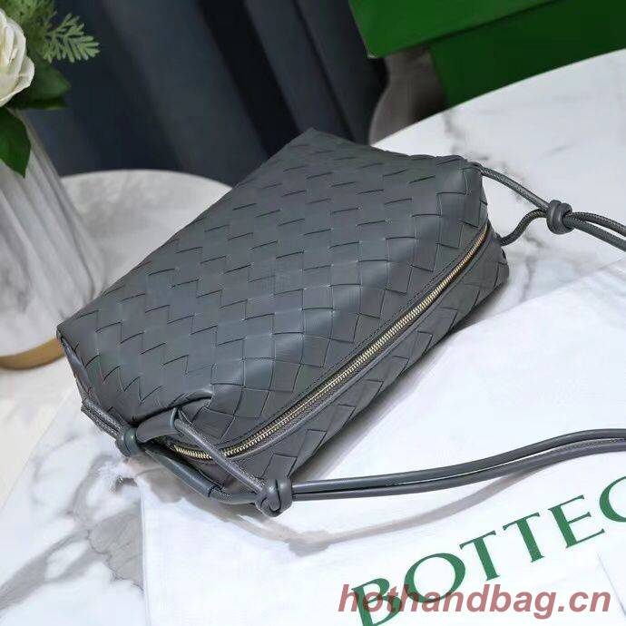 Bottega Veneta Small intrecciato leather cross-body bag 680255 Gray Bottega Veneta Small intrecciato leather cross-body bag 680255 Gray