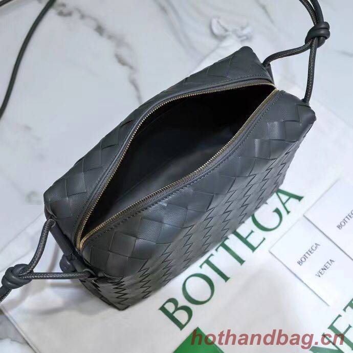Bottega Veneta Small intrecciato leather cross-body bag 680255 Gray Bottega Veneta Small intrecciato leather cross-body bag 680255 Gray