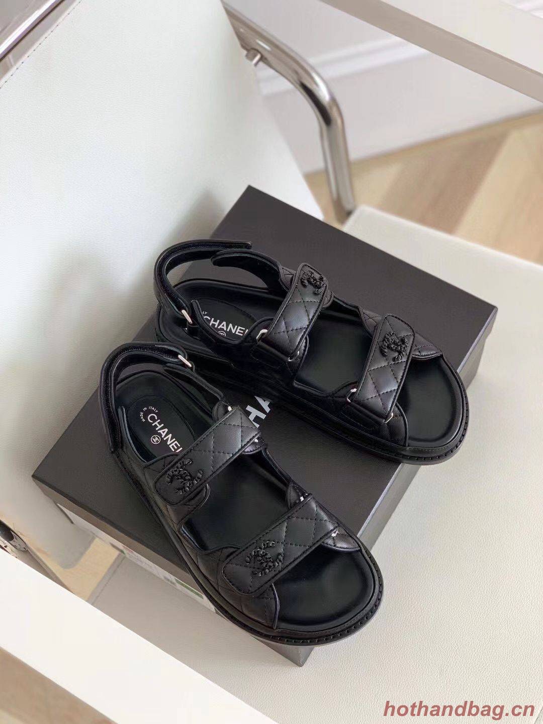 Chanel Smooth Original Leather Sandals C3597 Black Chanel Smooth Original Leather Sandals C3597 Black