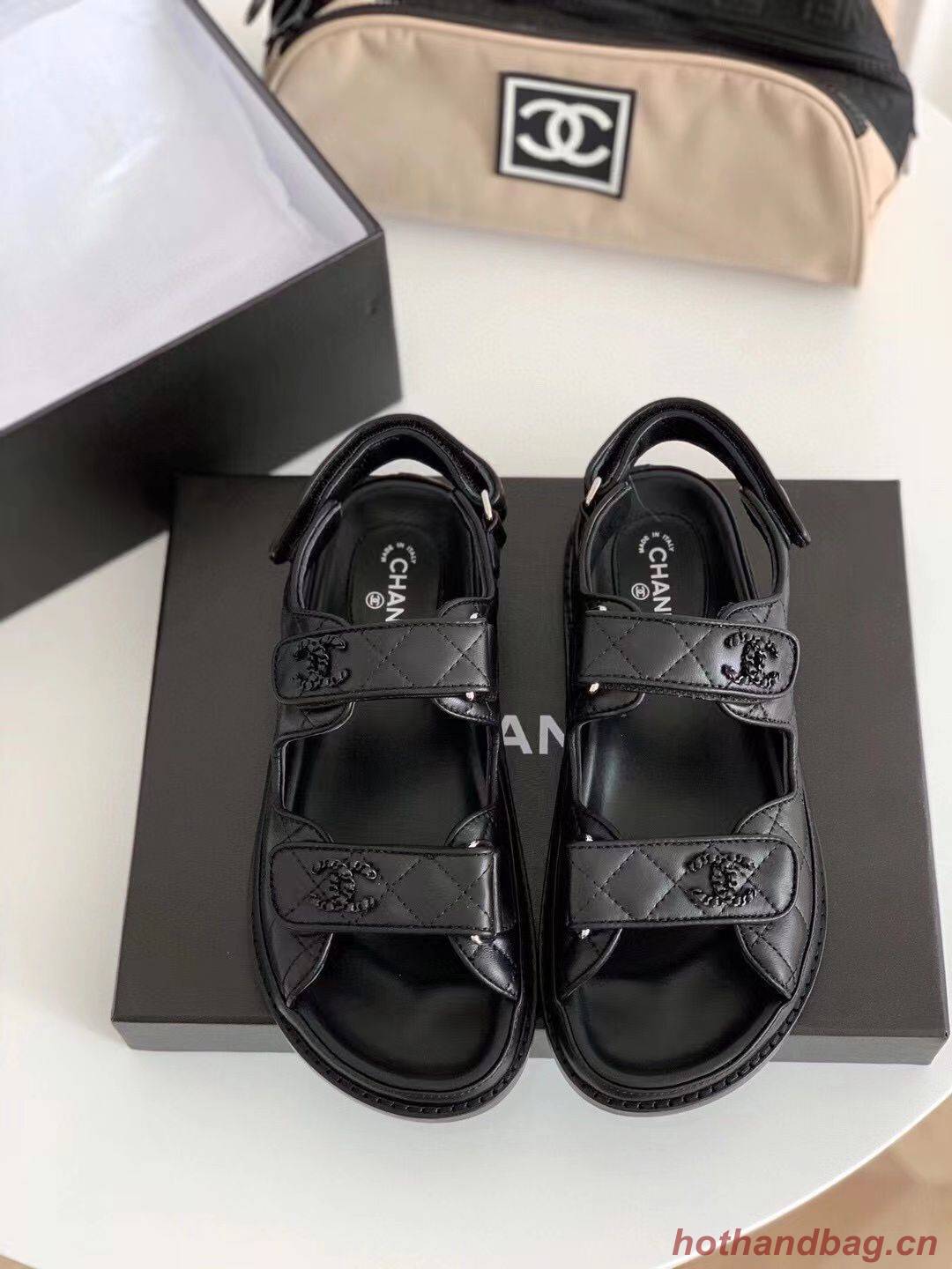 Chanel Smooth Original Leather Sandals C3597 Black Chanel Smooth Original Leather Sandals C3597 Black