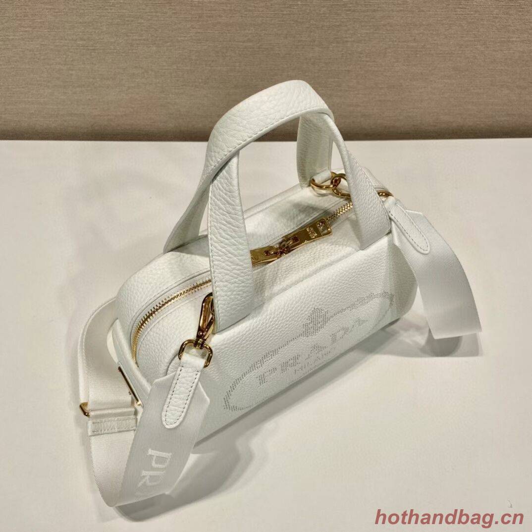 Prada leather tote bag 1DH770 white Prada leather tote bag 1DH770 white