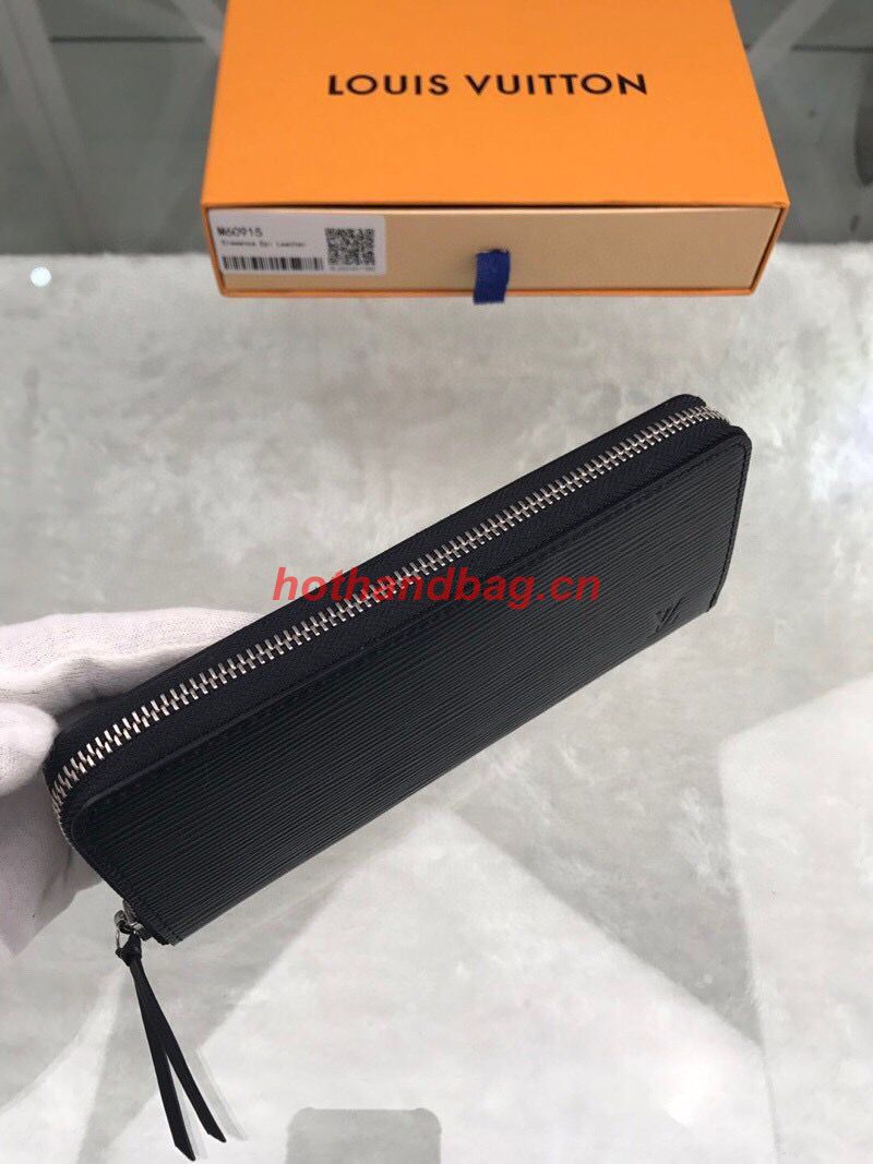 Louis Vuitton CARTERA CLEMENCE WALLET Original EPI Leather M60915 Black Louis Vuitton CARTERA CLEMENCE WALLET Original EPI Leather M60915 Black