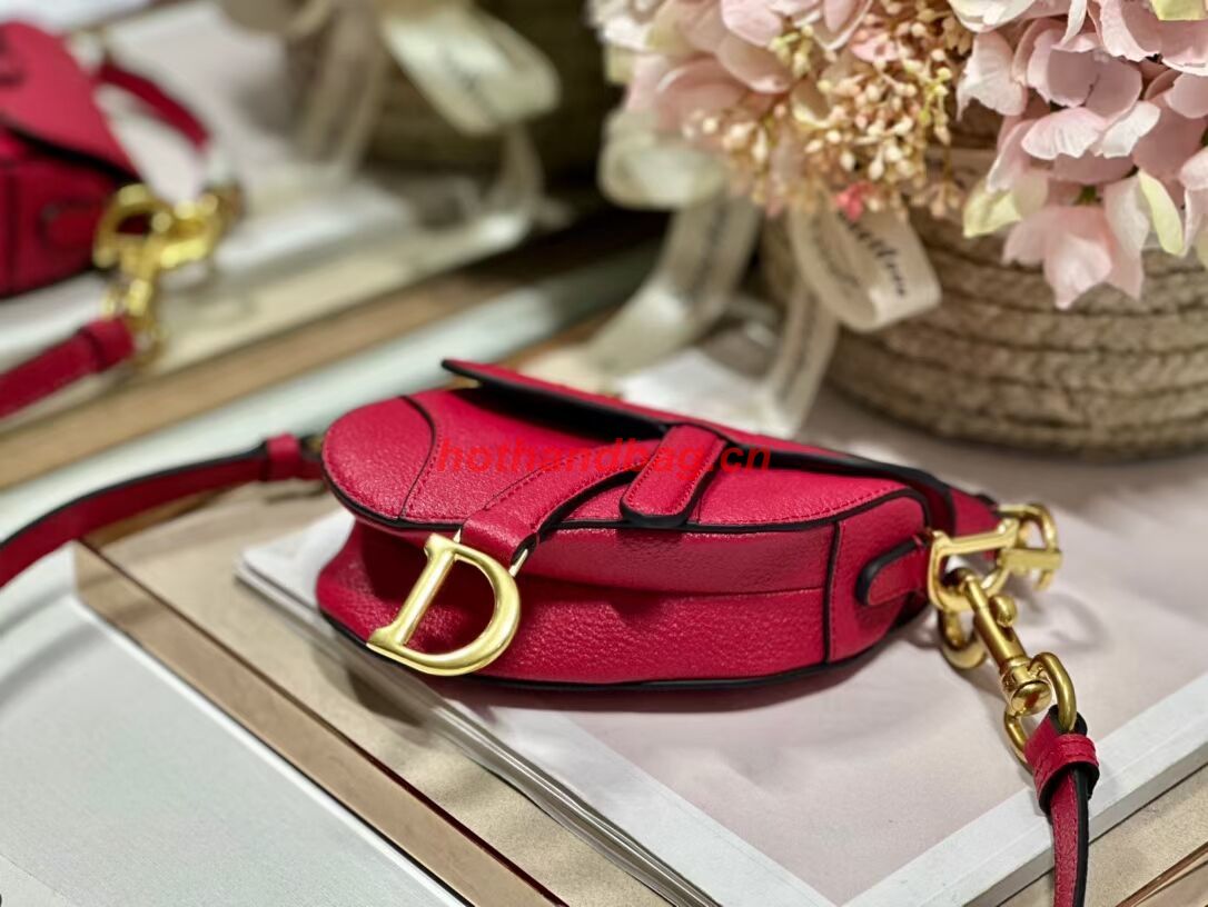 DIOR MICRO SADDLE BAG Antique Goatskin S5685CC red DIOR MICRO SADDLE BAG Antique Goatskin S5685CC red